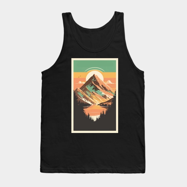 Sunset Mountain Range Tank Top by rymeldy